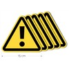 5 x 6" (15cm) General Warning Yellow Triangle Stickers with