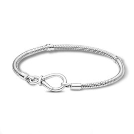 ChenYuTe 925 Sterling Silver Snake Chain Bracelet for Women, Elegant Jewellery Gift for Mother's Day, Valentine's Day, Birthday & Christmas, Hypoallergenic, 7.1 inches / 18 cm, Sterling Silver, Cubic