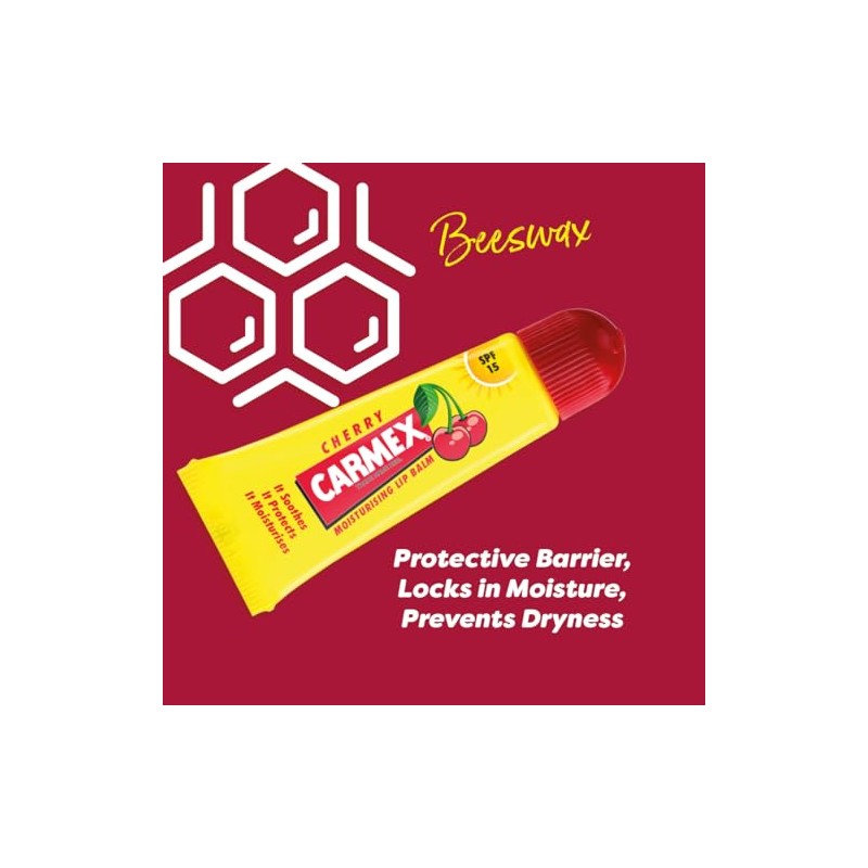 Carmex Tubo de bálsamo labial sabor cereza - SPF15