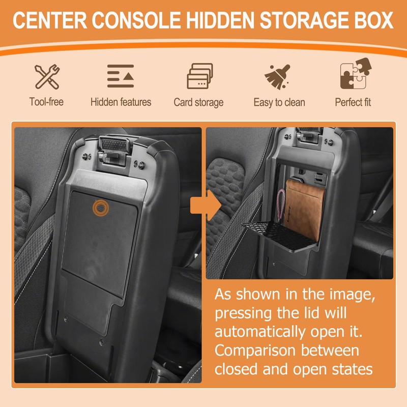 TACORBO Center Console Hidden Storage Box Organizer Compatible with Nissan