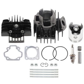 SCITOO Cylinder Piston ADP11307DA584S, 93310-210M0-00 Cylinder Piston Gasket Top end Kit fitment 1981-2009 for Yamaha PW50 Y-Zinger;1979-1987 for Yamaha QT50 Yamahopper