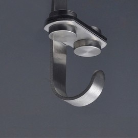 Cucumis 12Pcs Stainless Steel Top Hook J Type Hook Hanging Basket Potted Hook Towel/Robe Clothes Hook for Closet Top Bathroom Kitchen Cabinet Garage Utility Heavy Duty Screw Mounted,Brushed