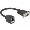 Delock Serial RS-232/422/485 DB9 Female to RJ45 Female Adapter