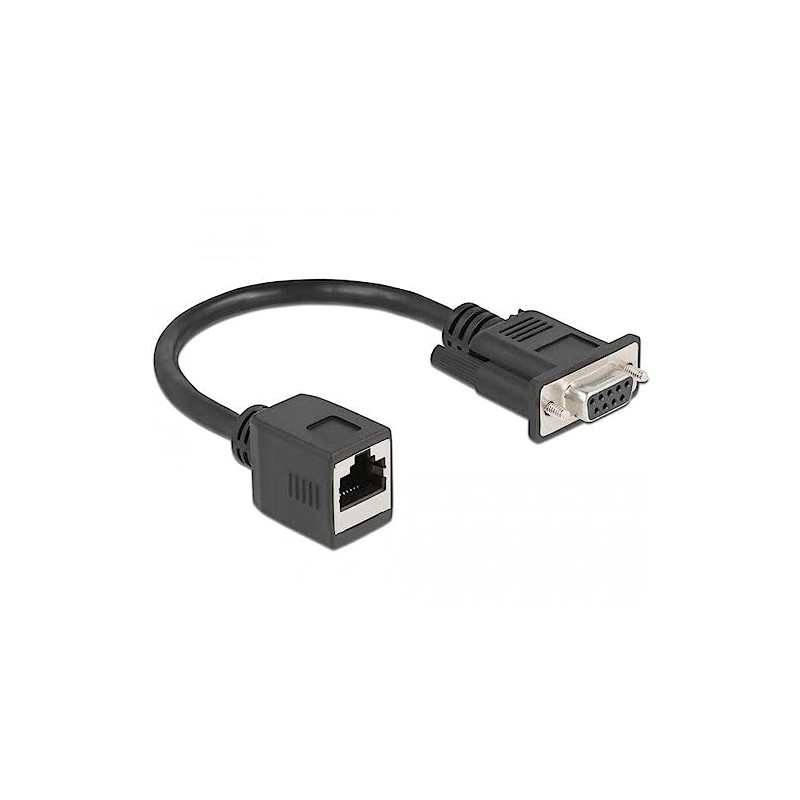 Delock Serial RS-232/422/485 DB9 Female to RJ45 Female Adapter