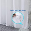 Hibate Black (72x78 Inches) Fabric Shower Curtain Liners Hotel Quality