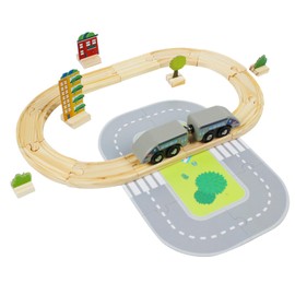 Little Frog Toys My First Magnetic Train Set, Toy Train with Wooden Train Track, Children's Educational Toys, Sustainable Sensory Toys, Kids Toys for Boys Girls Ages 3+, 30-Piece Train Set