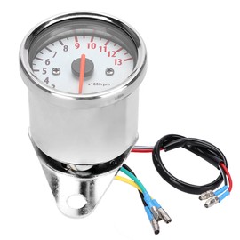DC 12V Universal Motorcycle LED Display Tachometer Electronic Tach Meter Gauge 13000rpm