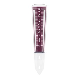 La Crosse 704-1531R-INT Large Magnifying Easy Read 5-Inch Capacity Acrylic Rain Gauge in Burgundy
