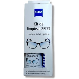 ZEISS KIT DE LIMPIEZA , SOLUCIÓN LIMPIADORA 30 ML Y MICROFIBRA