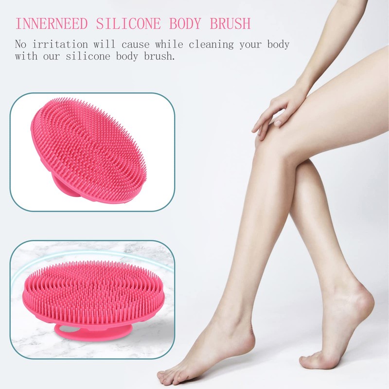 INNERNEED Cepillo de Ducha de Silicona Suave de Calidad Alimentaria,