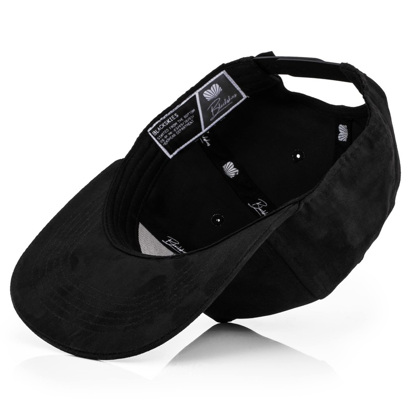 Blackskies Snapback Cap, Suede Camo Denim Visor Flannel, Unisex Premium