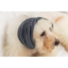 FDANDADE Dog Snood Ear Protector, Dog Anxiety Ear Cover Anxiety Relief – Noise Canceling for Fireworks, Pet Grooming & Force Drying Grey M