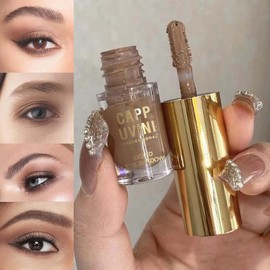 Highly Pigmented Brown Liquid Eyeshadow - Waterproof Matte Cream Shadow for Long-Lasting Goth Makeup Look - Smokey Nude Neutral Shade for Women