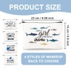 Doodlream Canvas Shark Makeup Bag - 4Pcs Shark Cosmetic Bags