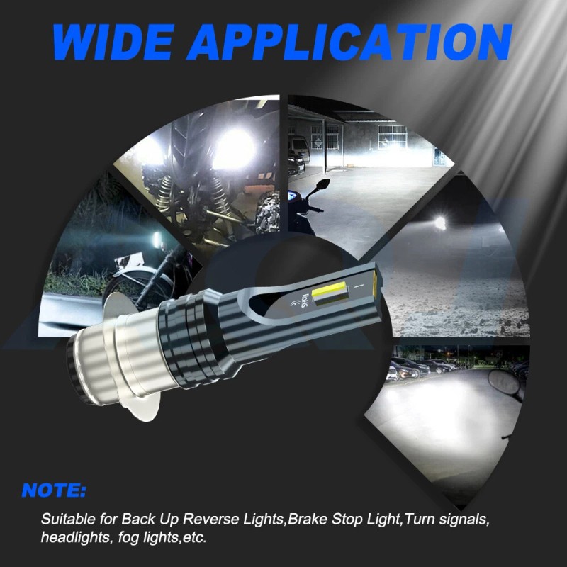 aqj H6 white LED Headlight Bulbs Lights For Yamaha Blaster