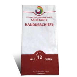 Handkerchief Hut Exclusive Men's Mens Hanky home decor products, White, One Size UK