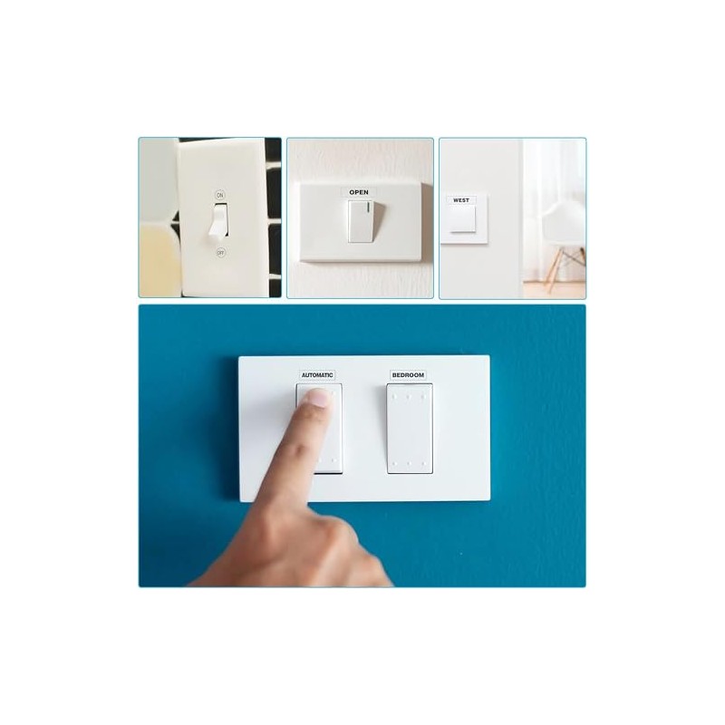 Rousrie Transparent Fan Light Switch Sticker for Identifying Switches and