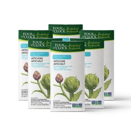 Four O'Clock Herbalist Detox Artichoke Herbal Tea, Non-Gmo, Kosher, Gluten-Free, 6 Packs of 20 Teabags