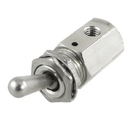 uxcell TV-3S 2 Position 3 Way Air Pneumatic Knob Control ON OFF Toggle Valve