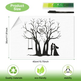 Dbuwqips Fingerprint Canvas Wedding Fingerprint Wedding Fingerprint Tree Canvas Wedding Guest Book Wedding Ink Pad Fingerprint Guest Book Tree Wedding Guest Book for Wedding