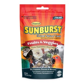 Higgins Sunburst Fruits & Veggies Gourmet Treats For Conures, Parrots & Macaws