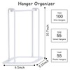 HAKDAY Hanger Stacker Holder Stand, White Plastic Hangers Rack Storage