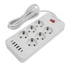 Power Strip 6 Outlets 4 USB 2 Type C Ports