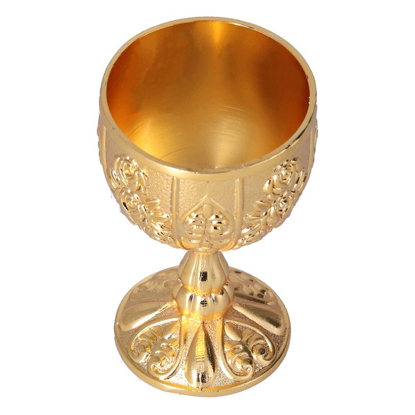 Copa dorada clásico, 2 piezas de copa dorada europea de alta calidad, adornos retro para decoración de viajes, colección del hogar (calabaza dorada)