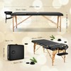 CHRUN Massage Table Portable Wooden Lash Bed 24" Wide Massage