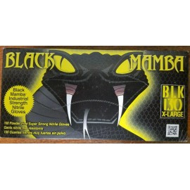 Black Mamba X-LARGE Black Mamba Gloves (100 per box); Disposable Nitrile Mechanic Glove;HVAC