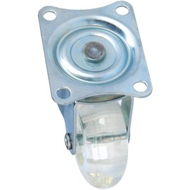 com-four® 4 x Swivel Castors for Furniture, Transparent Transport Castors with Screw-On Plate and Ball Bearings, 2 of the Castors with Swivel Bearings, Industrial Castors (Pack of 04, 50 mm, 120 kg