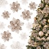 GWHOLE 21 Nochebuenas Navideñas Adornos para Árbol de Navidad, 10/12/16cm