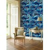 Blue Winter Forest Peel and Stick Wallpaper, Snowy Mountain Wallpaper