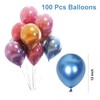 KRLIFCSL 100 PCS 12 Inches Metallic Blue Balloons, for Wedding
