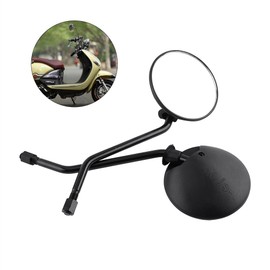 Anauto 1 par de espejos retrovisores universales para motocicleta de 10 mm, color negro
