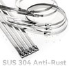 Drizzle Metal Zip Ties 4 Inch 100PCS 304 Stainless Steel