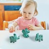 Bltnever Small Elephant Statues, Green Set of 3 Cute Home