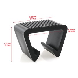 HJGarden 4pcs Black Rattan Furniture Clamps Outdoor Patio Clamps Garden Sofa Fasteners Connectors