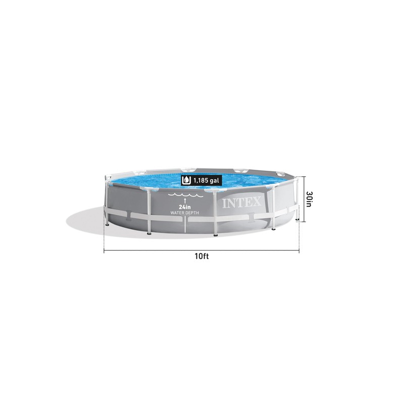 INTEX 26700EH Prism Frame Premium Above Ground Swimming Pool: 10ft