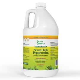 Neem Oil Spray for Plants with Peppermint Oil, Natural Plant Wash Made for Indoor and Outdoor Plants Smart Grower Gallon Refill Ready to Use Spray