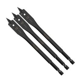 3 x SabreCut SCRIW12_3 12mm x 152mm Impact Rated Flat Wood Spade Bits Compatible with Bosch Dewalt Makita Milwaukee and Many Others