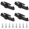 NovelBee 4pcs Chrome T-Hook Tie Down Rope with Washer and Mounting Screws for Car Boat (Black)