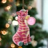 Kurt Adler Pink Zebra Bubblegum Ornament, 3.5-Inch, Glittery Resin Figurine