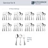 Kitchinox Seaport 43-piece Stainless Steel Silverware Set, Flatware Service for