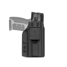 Clip & Carry IWB Kydex Holster for The BYRNA SD/EP Non-Lethal Pepper Launcher - Inside Waistband Concealed Carry - Audible Click Retention - USA Veteran Made (Black, Left-Hand)