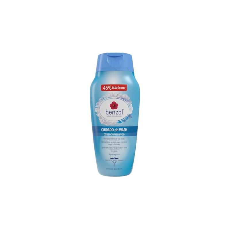 Benzal Wash Cuidado PH Wash, Jabon Intimo Femenino, Paquete de