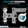 CROSSHIP Adjustable Trailer Hitch - Heavy Duty Aluminum Drop Drawbar