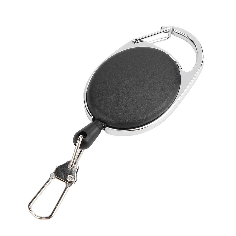 60cm Nylon Wire Rope Retractable Key Chain Stretching Keys Clasp