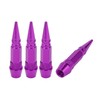 ABSOPRO Purple Aluminium Tire Valve Stem Cap, 13mm, 4 Pack,