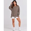 ANRABESS Women's Oversized Sweatshirt Crew Neck Long Sleeve Casual Slit